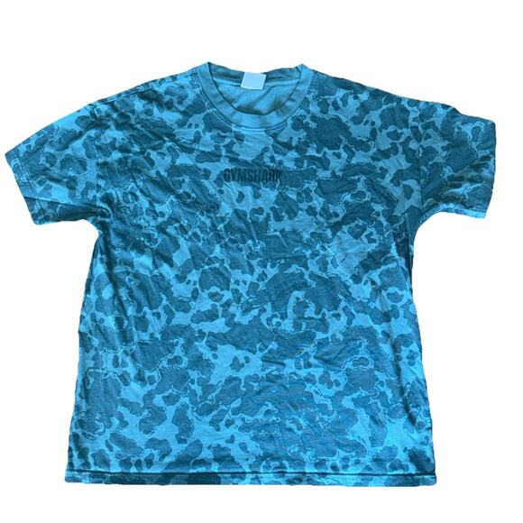 Gymshark Women's Camo Graphic Print Oversized Cotton T-Shirt Green Size Med - Picture 2 of 7